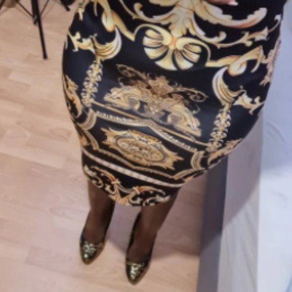 European Baroque Style Pencil Skirt - Picture 3 of 8
